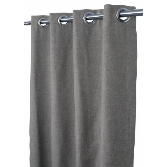 Sunbrella Cast Slate Indoor/Outdoor Curtain Panel by Sweet Summer Living, 50" x 120" with Stainless Steel Grommets