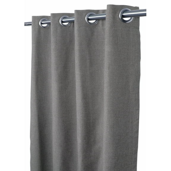 Sunbrella Cast Slate Indoor/Outdoor Curtain Panel by Sweet Summer Living, 50" x 108" with Stainless Steel Grommets