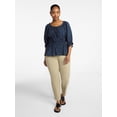 thumbnail image 3 of Terra & Sky Women's Plus Pull On Skinny Jegging Pants with Control Panel, Sizes 0X-5X, 3 of 5