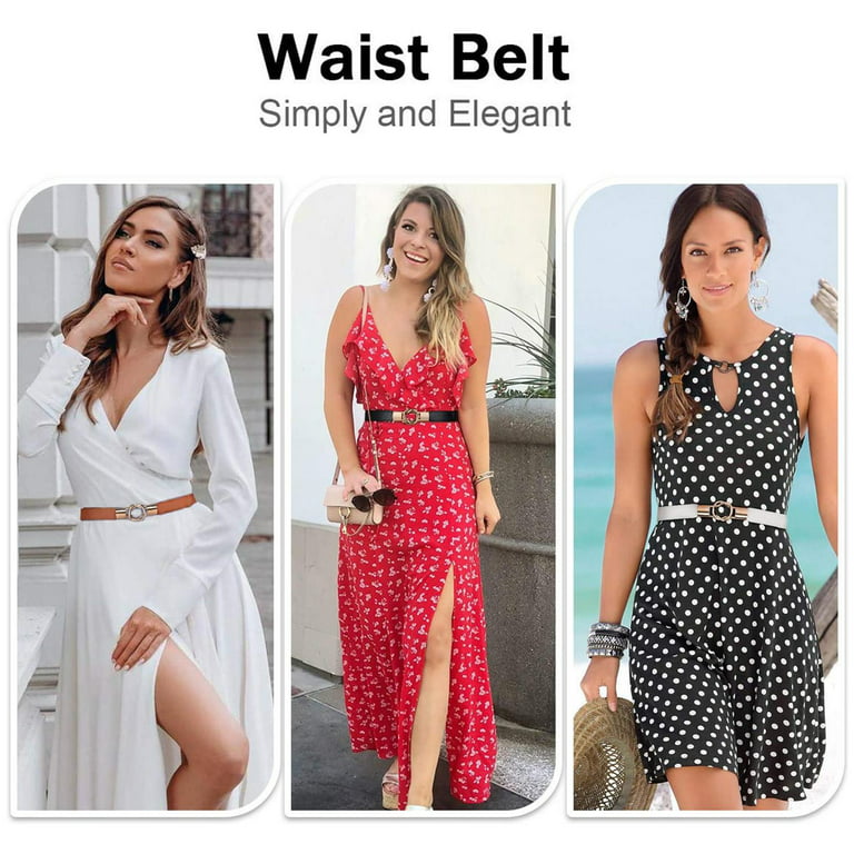 Womens Belt Stretch Elastic Skinny Waist Ladies Dress Buckle