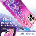 thumbnail image 3 of NGB SUPREMACY For iPhone 12/12 Pro Phone Case Screen Protector Ring Holder Wrist Strap Lanyard Shiny Sparkly Glitter iPhone 12/12 Pro Case Cover, 3 of 10