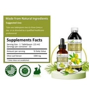 Olive Leaf Extract Liquid 12fl.oz, Organic Leaves, Healthy Heart Function & Immune Support, 15X Strength - Herbal Goodness
