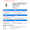 thumbnail image 2 of Oil Filter - Compatible with 2012 - 2020 Freightliner 114SD 12.8L 6-Cylinder DD13 Detroit Diesel 2013 2014 2015 2016 2017 2018 2019, 2 of 2