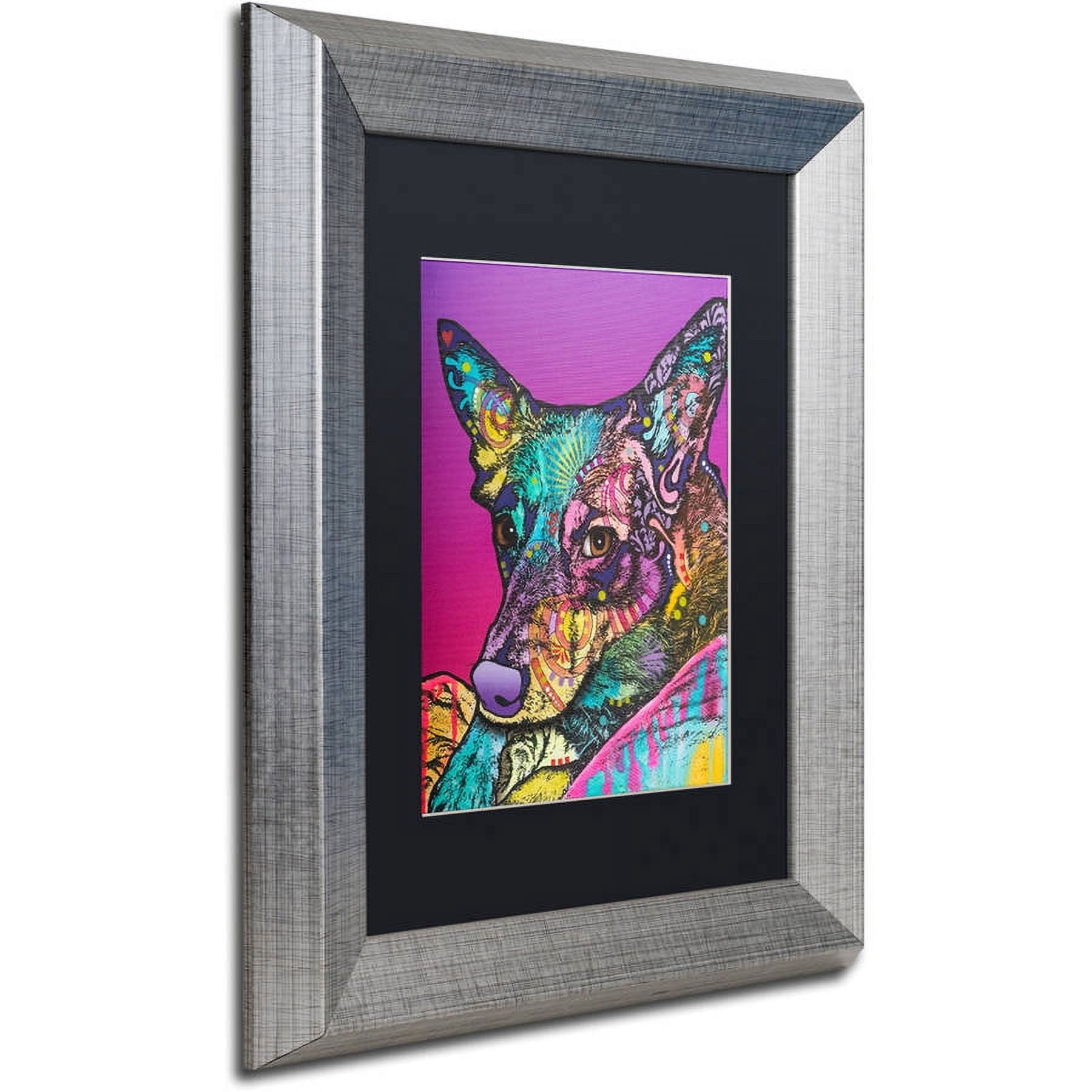 Trademark Fine Art "Zena-004" Canvas Art by Dean Russo, Black Matte, Silver Frame