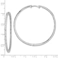 thumbnail image 2 of White Sterling Silver Earring In & Out Hoop Women'S Diamond 51 mm, 2 of 2
