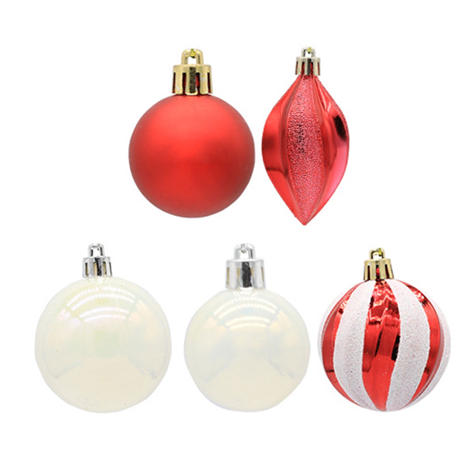 Christmas Balls Set of 40 Plastic Sphere Ornaments Hanging Crafts Decor for Xmas Tree Festival Front Door Decoration Party Props Supplies