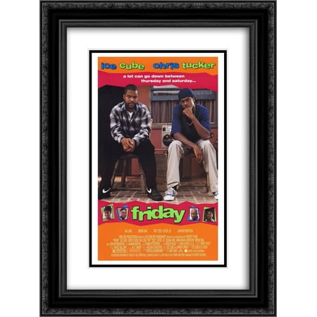 Friday 20x24 Double Matted Black Ornate Framed Movie Poster Art