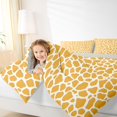 thumbnail image 3 of Castle Fairy Teens Minimalist Giraffe Pattern 7-Piece Twin Bedding,Animal Print Bedding Comforter Set,Orange White,Grey Reversible, 3 of 7