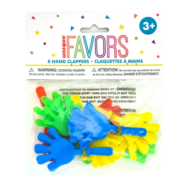 Unique Industries Assorted Colors Solid Print Birthday Party Favors 8 Count Walmart Com