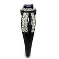 thumbnail image 2 of Womens Light Black Ring Anillo Para Mujer Stainless Steel Ring with AAA Grade CZ in Tanzanite Agnes, 2 of 4