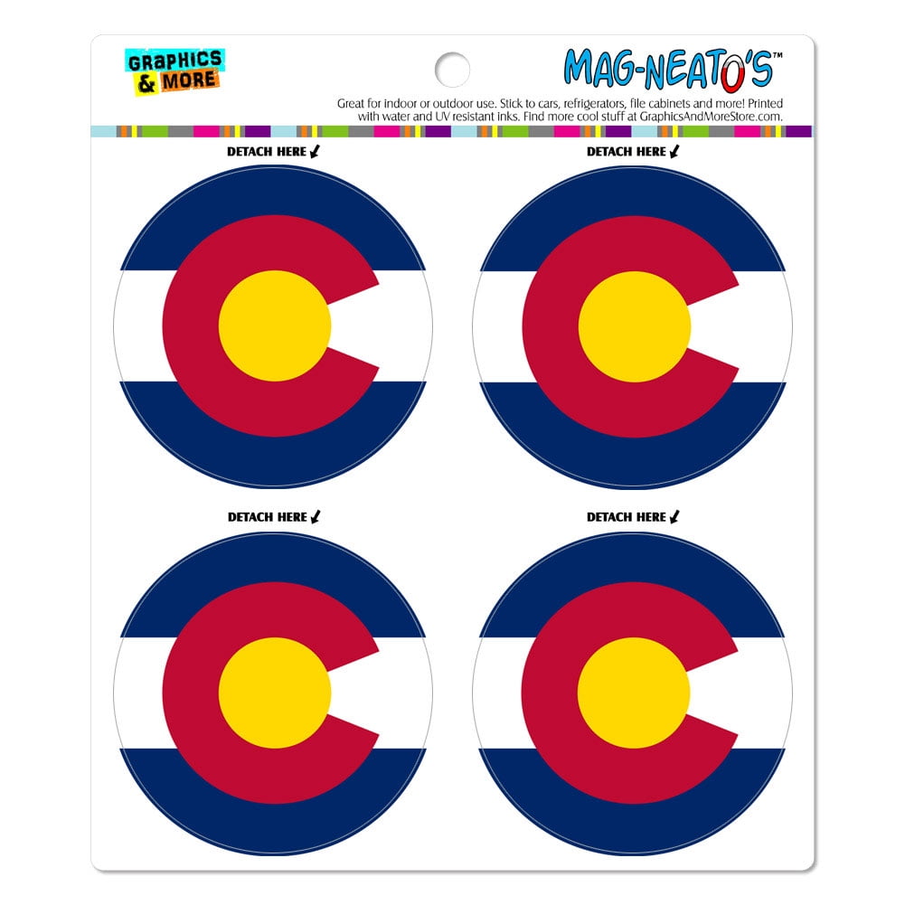 Colorado State Flag MAGNEATO'S(TM) Car/Refrigerator Set