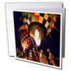 3dRose Hot Air Balloons at dawn, Balloon Fiesta, Albuquerque, New Mexico - Greeting Cards, 6 by 6-inches, set of 12