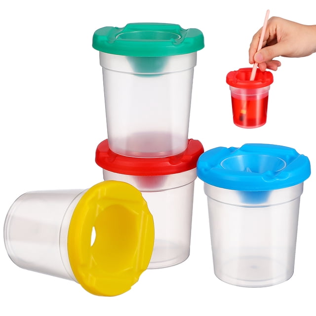 4pcs Kids Kids Rotating Cepillos Pintura Pincel Herramientas de lavado (color al azar)