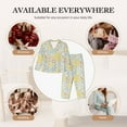 thumbnail image 7 of Pofeuu Boho Print Womens Pajamas Set Long Sleeve Sleepwear Button Down Nightwear Soft Pj Lounge Sets Button Down Pajamas Women-Large, 7 of 7