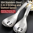 thumbnail image 5 of 5-in-1 Stainless Steel Filter Spoon, Ginger Garlic Grinding Tool, Multifunctional Kitchen Gadget for Cooking, Fine Mesh Strainer & Masher​, A, 5 of 6