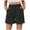 Black, variant on Women's Shorts High Waisted Dressy Shorts With Side Pockets Elastic Waist Drawstring Waistband Classic Suit Style Shorts