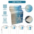 thumbnail image 6 of Blue Beige Ombre Coastal Table Runner 108 Inches, Nautical Beach Starfish Coral Summer Bed Runner Dresser Scarves Tabletop for Indoor Outdoor Parties/Ceremony/Banquet, 13"x 108", 6 of 8