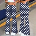 thumbnail image 4 of CHUMUD High Waist Workout Yoga Pants for Women Stretchy Tummy Control Running Flare Leggings Cute Polka Dots Gym Pants, 4 of 7