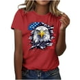 thumbnail image 7 of Cavosen 4th of July Clothes Women Petite Patriotic Short Sleeve Crewneck Tops USA Star Striped Print T Shirts Lady M Independence Day Casual Tops Funny 4th of July Tunic Tees 2025 Patriotic Clothes, 7 of 7