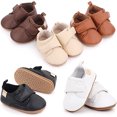 thumbnail image 3 of AAOMASSR Newborn Baby Shoes Baby Boy Girl Shoes Classic Leather Rubber Sole Anti-slip Toddler First Walkers Infant Girl Shoes, 3 of 5