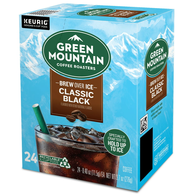  Keurig K-Slim Maker with Green Mountain Coffee Roasters Brew  Over Ice Classic Black, 72 Count: Home & Kitchen