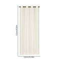 thumbnail image 3 of HAOAN Rideau Extérieur pour Patio Beige Aspect Lin Semi-Transparent Rideaux Imperméables Filtrant la Lumière Voile à Illets pour Pergola Balcon Piscine Intérieur W52 x L84, 3 of 7