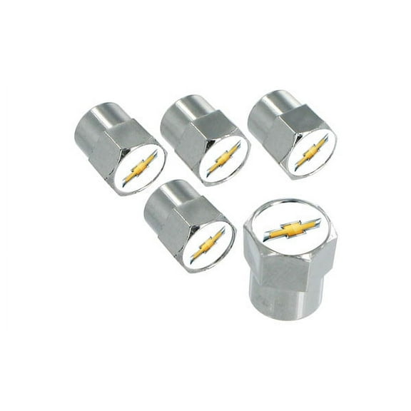 Chevrolet Chevy Bowtie Logo Chrome Valve Cap Covers