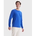 thumbnail image 2 of Hanes Authentic Unisex Long Sleeve T-Shirt Deep Royal M, 2 of 9