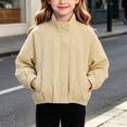 thumbnail image 2 of Toddler Kids Girls Gingham Plaid Jacket Long Sleeve Zip Up Lightweight Windproof Classic Outerwear 4-5 Years, 2 of 7