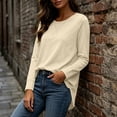 thumbnail image 6 of AloohaidyvioNo Boundaries Womens Long Sleeve Tops Lightweight Basic Tee Fall Soft Crewneck Shirts, 6 of 7