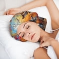 thumbnail image 6 of Rateoe Colorful Plant Tiger Pattern Silk Satin Hair Bonnet for Sleeping, Adjustable Sleep Cap Turban for Women , Curly Straight Hair Long Large Braid, 6 of 6