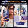 thumbnail image 7 of Dteck for iPhone 16 Plus Case with Invisible Magnetic 360° Rotating Stand,Compatible with MagSafe,Military-Grade Drop Protection Shockproof Bumper Translucent Case for iPhone 16 Plus,Klein Blue, 7 of 7