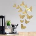 thumbnail image 4 of 12-Pack Holographic 3D Butterfly Wall Stickers, Removable Color-Changing Decor for Room, Party Backdrops, Reusable Self-Adhesive Butterflies for Bedroom, 4 of 9