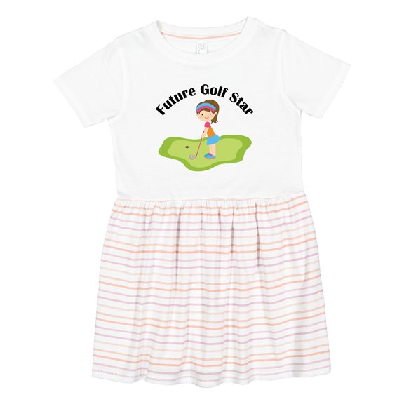 Inktastic Future Golf Star Girls Golfing Girls Toddler Dress