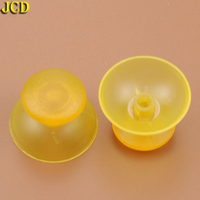 2 Pieces For PS3 Controller Thumbsticks Thumb Joystick Stick Cap Mushroom Head Rocker Caps Grip Cover Clear Yellow