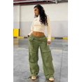 thumbnail image 3 of Pocketed Front Parachute Cargo Pants (S, CoffeeBrown), 3 of 9