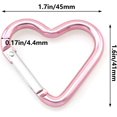 thumbnail image 2 of 10pcs Heart-shaped Aluminum Snap Hook Clip Key Holder, Keychain Clip (Light Pink), 2 of 5