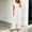 White women's 2 piece set a1, variant on Usloyux Women's 2 Piece Set V Neck Sleeveless Peplum Top and Wide Leg Pants Matching Casual Outfit Solid Basic Lounge Set, Coffee 2XL