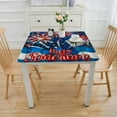 thumbnail image 3 of HAOXIT Tablecloth, Party Supplies Table Cover, American Flag Tablecloth, Party Decorations Party Rectangle Tablecloth 44''x44'', 3 of 7