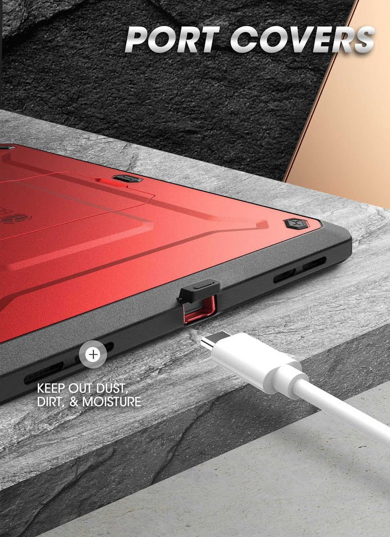 SUPCASE UB Pro Series Case for iPad Pro 11 2020, Support Apple Pencil Charging with Built-in Screen Protector Full-Body Rugged Kickstand Protective Case for iPad Pro 11 inch 2020 Release (Ruddy)