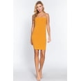 thumbnail image 2 of Saronite Basic Ribbed Cami Straps Mini Dress, Mango (Women's), 2 of 4