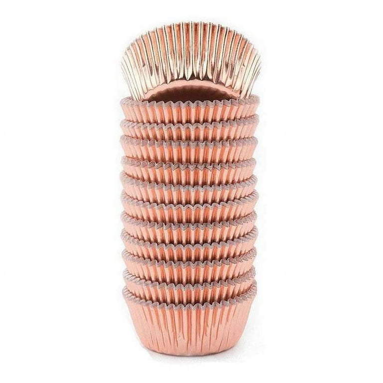 Rose Gold Cupcake Liners (25pcs, Standard Size) Grease Resistant