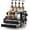 Black, variant on Coffee Syrup Rack Organizer - 4-Tier 8 Syrup Wine Bottles Stand with 82 Storage Drawer for K Cups, Coffee Pod Holder for Countertop, Bar Station, Kitchen, Black