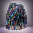 thumbnail image 2 of Angala Carnival Performance Clothing Colorful Fringed Waist Towel Belly Dance Sequined Fringed Towel Performance Clothing Dance Skirt. Beautiful Stylish Women's Skirt, 2 of 3