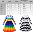thumbnail image 7 of Girls Rainbow Long Sleeve Stripe Dress Halloween Costume, 7 of 7