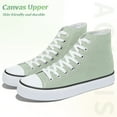 thumbnail image 5 of AOMAIS Womens High Top Canvas Sneakers Lace Up Mid Top Canvas Shoes Comfortable Non Slip Walking Shoes Casual Tennis Shoes for Women(Green US10), 5 of 9