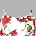 thumbnail image 4 of Girls Dresses for Summer Girls French Style Rose Print Spaghetti Strap Off Shoulder Tiered Dress Cute casual Dresses Red 10Y(9-10 Years), 4 of 9