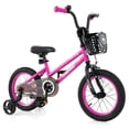 thumbnail image 1 of Costway Vélo pour Enfant 14 Pouces avec Roues Stabilisatrices, Guidon et Selle Réglables, Frein à Main, Rose, 1 of 10