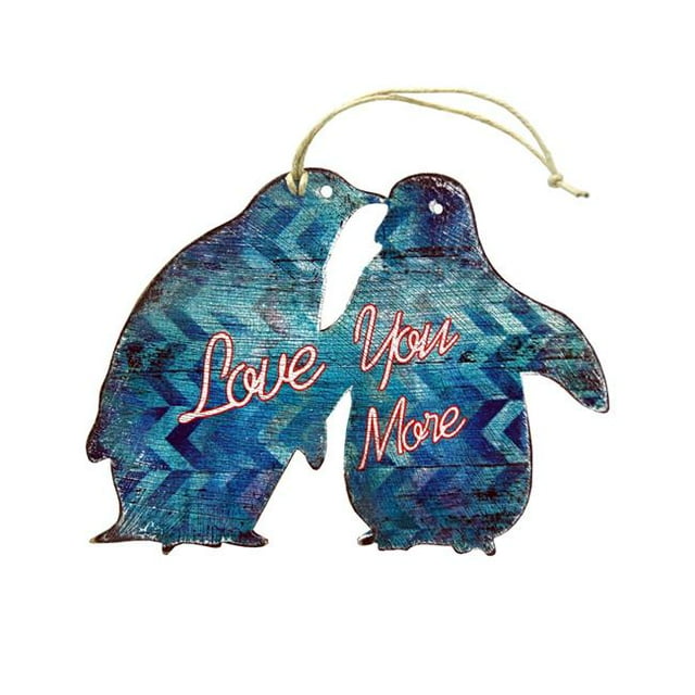 Designocracy 99741-M Love Pinguins Wooden Magnet