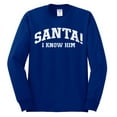 thumbnail image 2 of Wild Bobby Vintage Movie Quote Santa! I Know Him Men Long Sleeve Shirt, Royal, XX-Large, 2 of 6